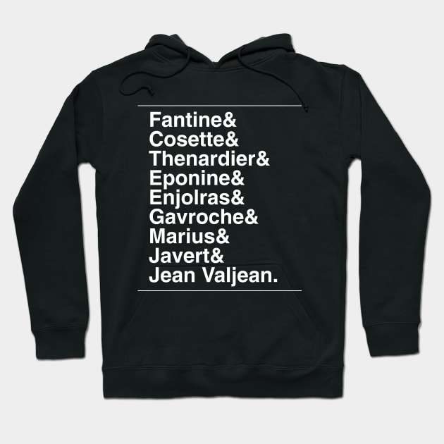 Les Miserables Characters Hoodie by KidCrying